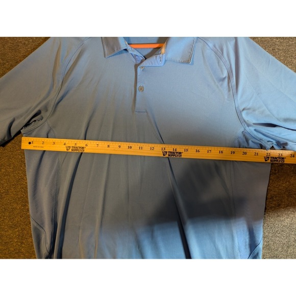 Adidas Golf Club Polo Shirt ClimaCool Men's Blue Quicksilver Size Large - Picture 3 of 10